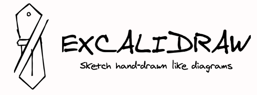 Excalidraw logo: Sketch handrawn like diagrams.